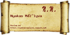 Nyakas Mályva névjegykártya